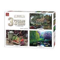 1000 Piece King 3 In 1 Garden Collection Jigsaw Puzzles