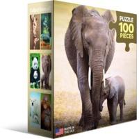 100 Piece Elephant & Baby Mini Puzzle