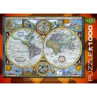 1000 Piece Antique Map Of The World Puzzle