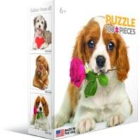 100 Piece Dog With Rose Mini Puzzle