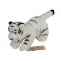 10 bean filled lying white tiger soft toy