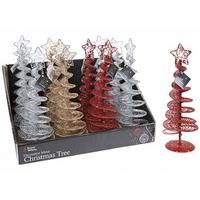 10\' Spiral Mesh Design Christmas Trees - 3 Assorted Colours
