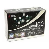 100 Warm White Frosted LED Christmas Lights - Multi Function