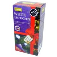 100 bright white static led christmas lights