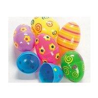 10 Assorted Patterned Fillable Plastic Surprise Eggs - Fill With Easter Hunt