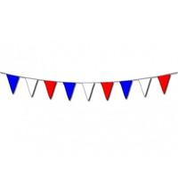 10m Red, White & Blue 20 Flags On Polyester Bunting