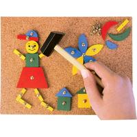 100 Piece Wooden Shape Art Board Set