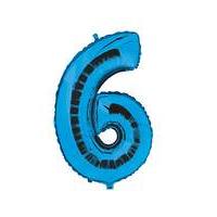 100cm Numeral Balloon Blue Number 6