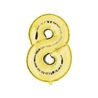 100cm Numeral Balloon Gold Number 8