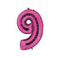 100cm Numeral Balloon Fuchsia Number 9