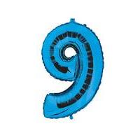 100cm Numeral Balloon Blue Number 9