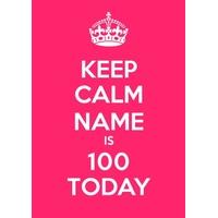 100th pink birthday card