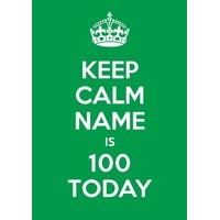 100th Green Birthday Card