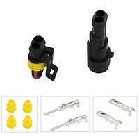 10 Kit 1.5mm Car Boat Motorcycle Bike Truck 2 Pin Way Waterproof Electrical Wire Connector Plug