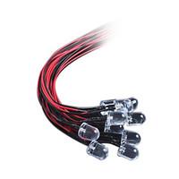 10mm led light emitting diode with a line of light dc12v hair red whit ...