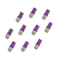 10Pcs T10 55050 SMD LED Car Light Bulb Purple Light DC12V