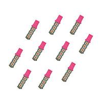 10pcs t10 135050 smd led car light bulb pink light dc12v