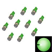 10Pcs T10 55050 SMD LED Car Light Bulb Green Light DC12V