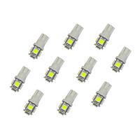 10Pcs T10 55050 SMD LED Car Light Bulb White Light DC12V