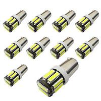 10pcs Bax9s H6W Blackboard 10SMD 7020 Reading Lights Show Wide Lights White / Blue DC12V