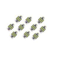 10Pcs 31MM 122835 SMD LED Car Light Bulb White Light DC12V