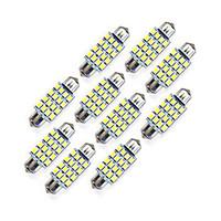 10Pcs 39MM 162835 SMD LED Car Light Bulb White Light DC12V