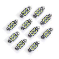 10 PCS 31 mm 6 2835 SMD LED Car Light Bulb White Light DC12V