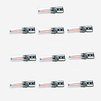 10pcs Highlight T10 2COB Width Lamp 150LM Pink Color Decode Width Driving Light DC10-30V