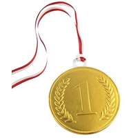 100mm Gold chocolate medal - Bulk case of 20
