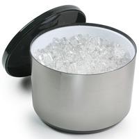 10 Litre Plastic Ice Bucket Brushed Aluminium Effect