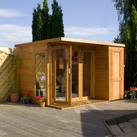 10\' x 8\' Contemporary Garden Room Summer House with Side Shed