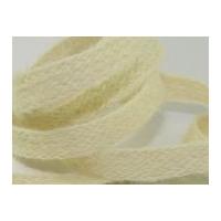 10mm Woven Hessian Ribbon Ivory