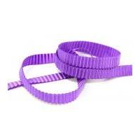 10mm Pleated Satin Ribbon Purple