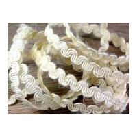 10mm hessian jute ric rac braid trimming cream