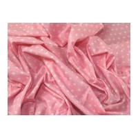 10mm Star Print Cotton Dress Fabric Baby Pink