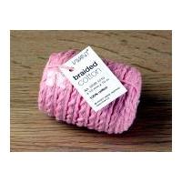 10mm narrow braided 100 cotton trimming pink