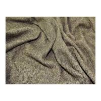 100% Wool Herringbone Weave Coating Fabric Brown