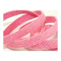 10mm Woven Hessian Ribbon Light Pink