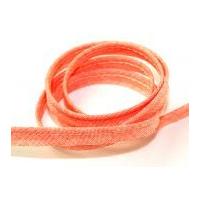 10mm Chambray Denim Cotton Flanged Piping Cord Coral