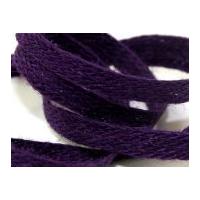 10mm Woven Hessian Ribbon Purple