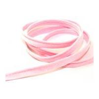 10mm Chambray Denim Cotton Flanged Piping Cord Pink