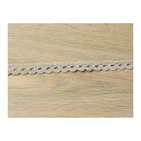 10mm Narrow Vintage Style Crochet Lace Trimming Beige