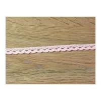 10mm narrow vintage style crochet lace trimming pink