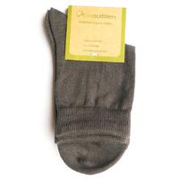 100% Organic Cotton Ankle School Socks - Grey