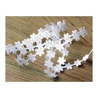 10mm daisy floral shaped cut out trimming white