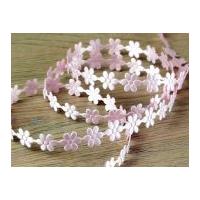 10mm Daisy Floral Shaped Cut Out Trimming Light Pink