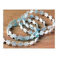 10mm Daisy Floral Shaped Cut Out Trimming Light Blue