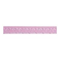 10mm essential trimmings polycotton lace trimming pale pink