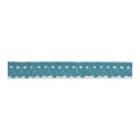 10mm essential trimmings polycotton lace trimming teal