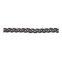 10mm Essential Trimmings Metallic Plaited Braid Trimming Black & Silver